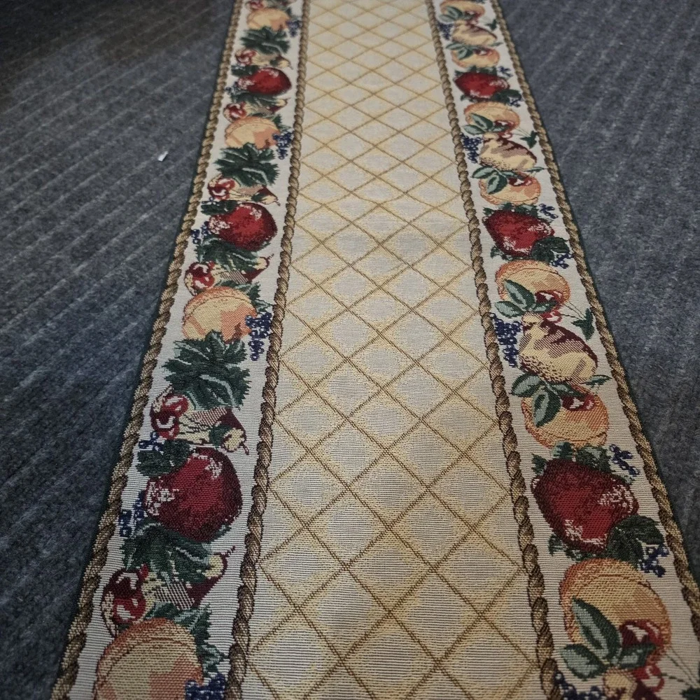 Vintage Fruit Tapestry Table Runners Set of 2- 72